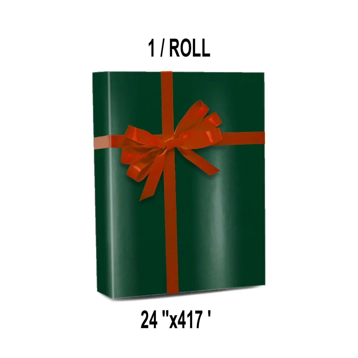 Solid Gift Wrap 24" x 417' 60 lbs for Extra Coverage