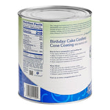 J. Hungerford Smith Birthday Cake Confetti Cone Shell Coating #10 Can - 3/Case