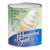 J. Hungerford Smith Birthday Cake Confetti Cone Shell Coating #10 Can - 3/Case