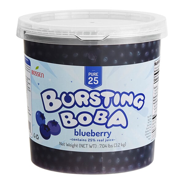 Bossen Pure25 Blueberry Bursting Boba 7.04 lb. - 4/Case