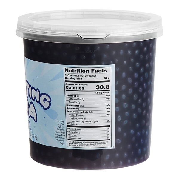 Bossen Pure25 Blueberry Bursting Boba 7.04 lb. - 4/Case