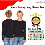 BELLA + CANVAS® Youth Jersey Long Sleeve Tee - 3501Y