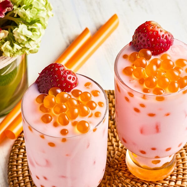 Bossen Pure25 Peach Bursting Boba 7.04 lb. - 4/Case