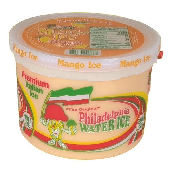 Philadelphia Water Ice Mango Italian Ice 1 Gallon