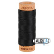 Black Aurifil Cotton 80wt Thread Spool