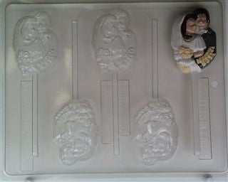 Bride & Groom Nuestra Boda Sucker Chocolate Mold - CCSPL016