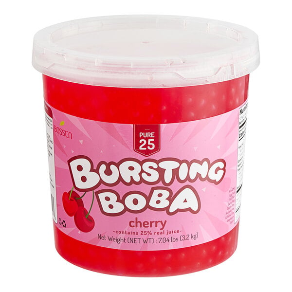 Bossen Pure25 Cherry Bursting Boba 7.04 lb. - 4/Case