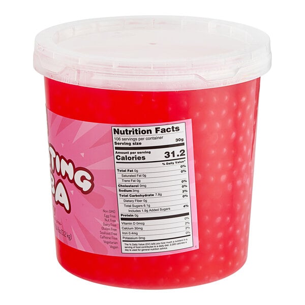 Bossen Pure25 Cherry Bursting Boba 7.04 lb. - 4/Case