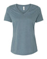 BELLA + CANVAS® Women's Relaxed Heather CVC V-Neck Short Sleeve Tee - 6405CVC