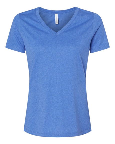 BELLA + CANVAS® Women's Relaxed Heather CVC V-Neck Short Sleeve Tee - 6405CVC