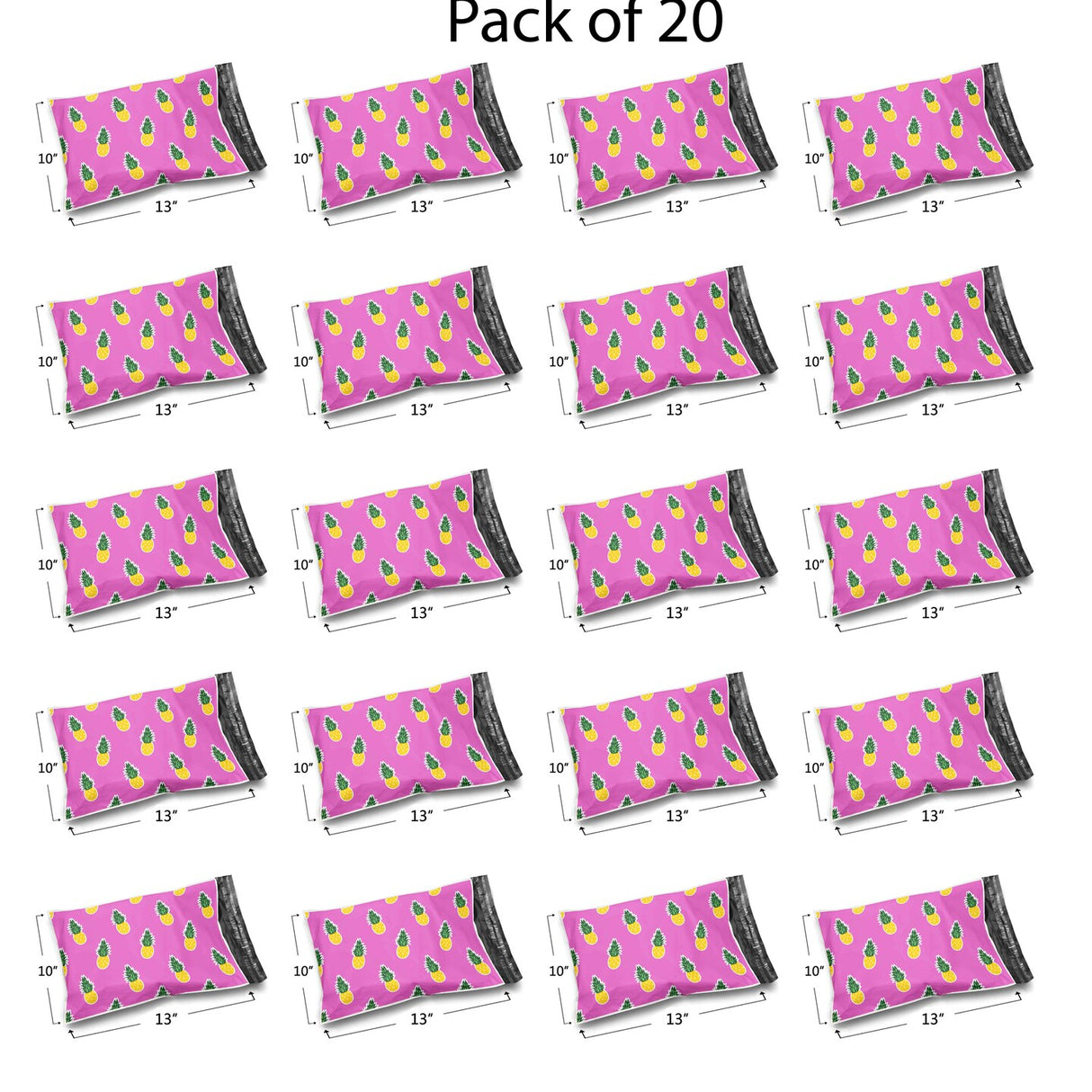 Design Poly Mailer Envelopes 10" x 13" Glossy Multi Pack & Design