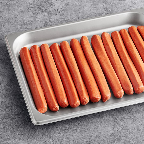 Sabrett 7 1/8" 8/1 Skinless Beef Frank - 240/Case