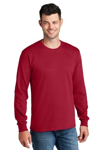 Port & Company® Crewneck Long Sleeve Core Cotton Tee
