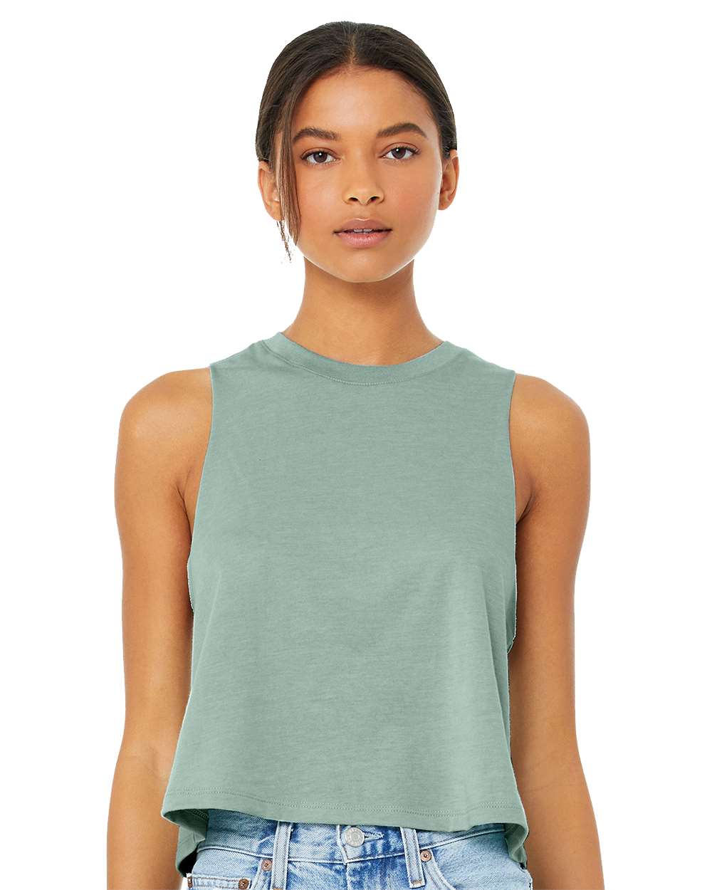 BELLA + CANVAS® Women's Racerback Crewneck Crop Tank - 6682