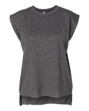 BELLA + CANVAS® Women’s Flowy Rolled Cuffs Muscle T-Shirt