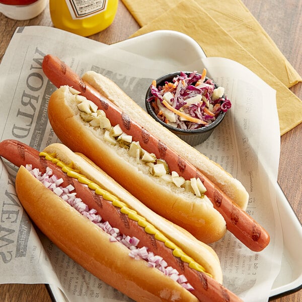 Sabrett 12" 4/1 Skinless Beef Frank - 20/Pack