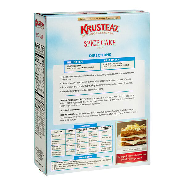 Krusteaz Professional 5 lb. Spice Cake Mix - 6/Case