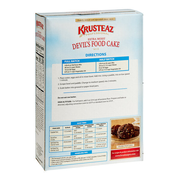 Krusteaz Professional 4.5 lb. Extra Moist Devil's Food Cake Mix - 6/Case