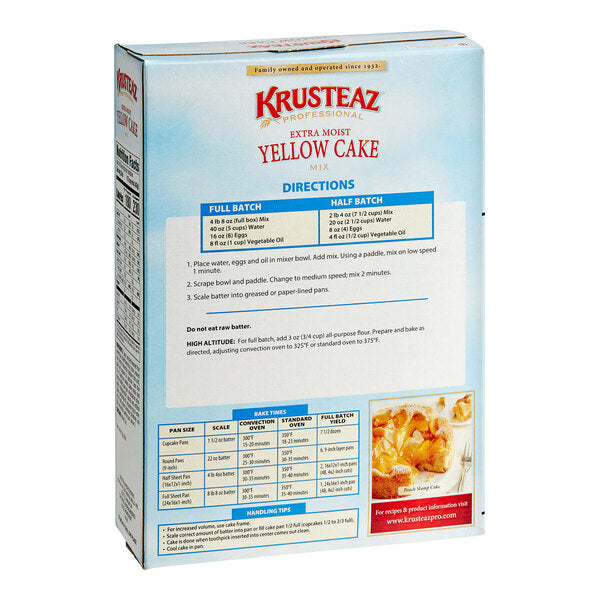 Krusteaz Professional 4.5 lb. Extra Moist Yellow Cake Mix - 6/Case