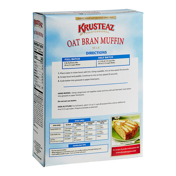 Krusteaz Professional 5 lb. Oat Bran Muffin Mix - 6/Case