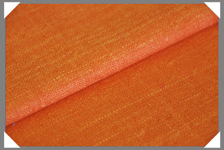 Tangelo Matka Silk Fabric - Raw Silk, Tangelo, 44/45" Width