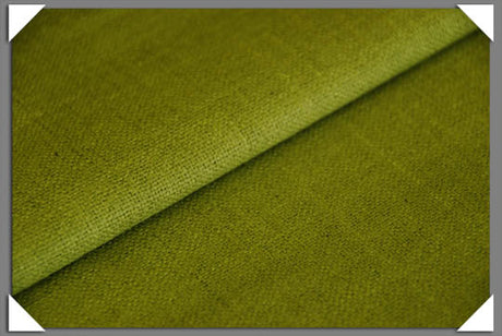 Chartreuse Matka Silk Fabric - Chartreuse, Raw Silk, 44/45" Width