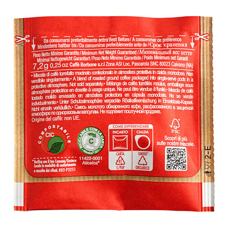 Caffe Borbone Red Blend Espresso Pods - 150/Case
