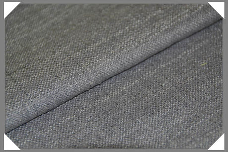 Grey Matka Silk Fabric - Grey Solid, 44/45" Width