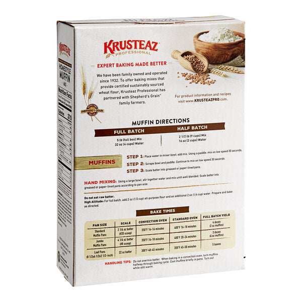 Krusteaz Professional Shepherd's Grain 5 lb. Golden Muffin Mix - 6/Case