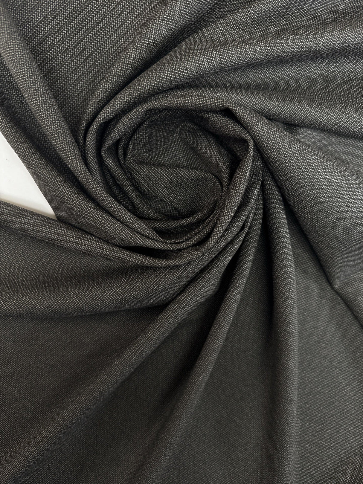 Wool Polyamid Tweed Gray Black