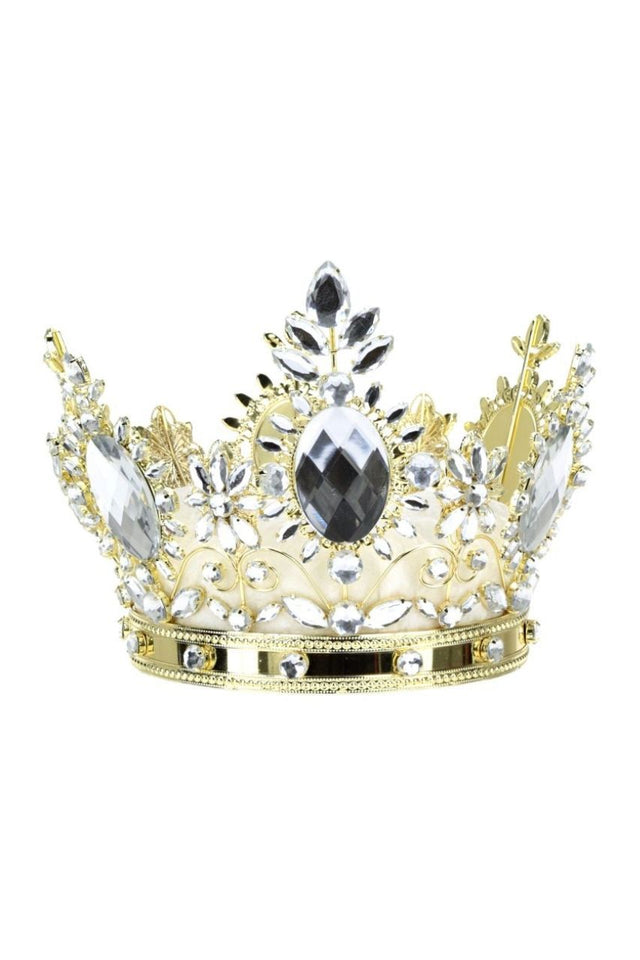 7.5" Jeweled Queen Crown, White - Mark Roberts