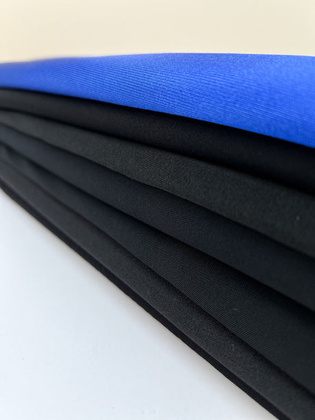Cotton Knit Fabric Blue Black