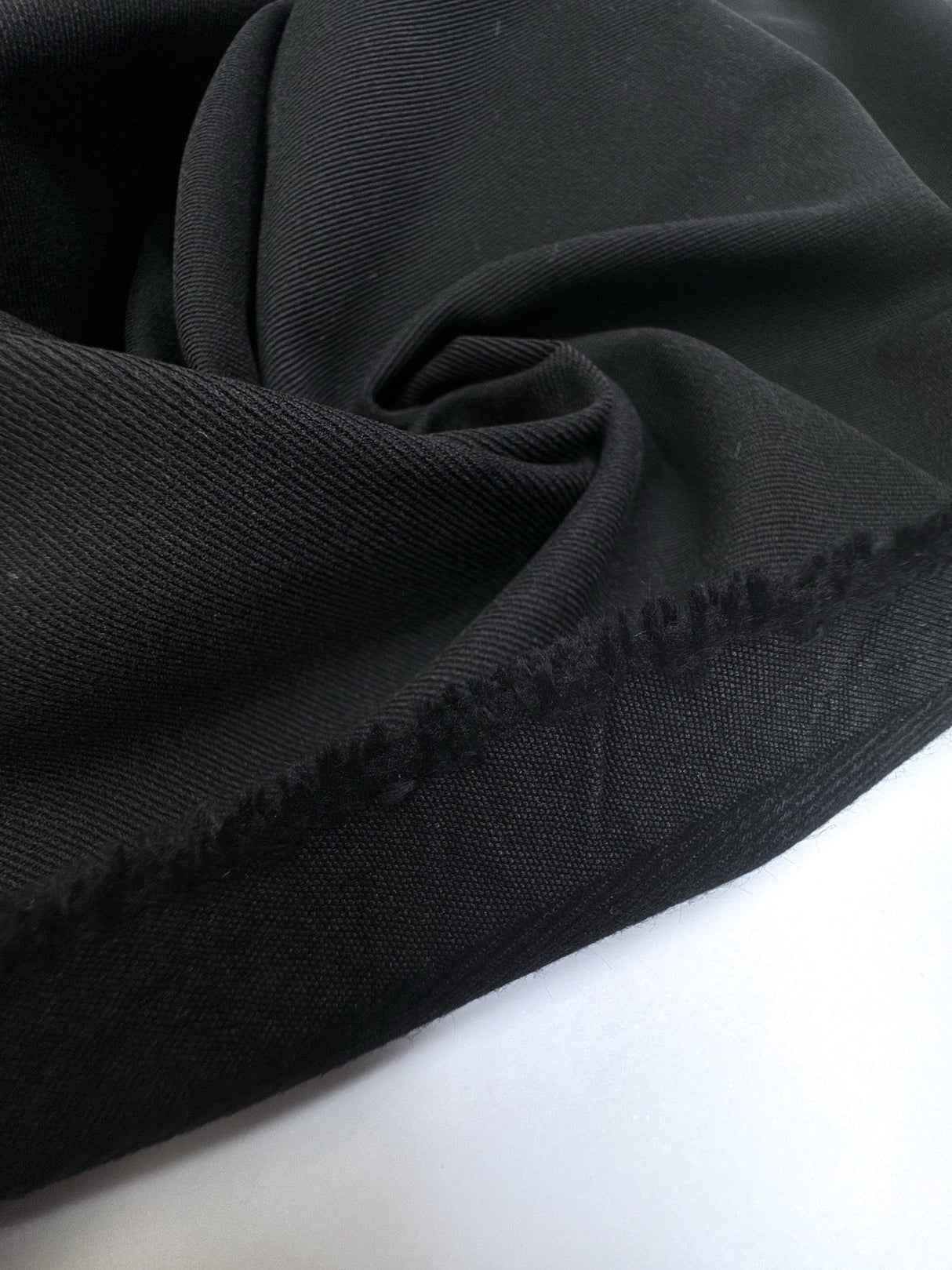 Black Polyamide Viscose Elastane Twill