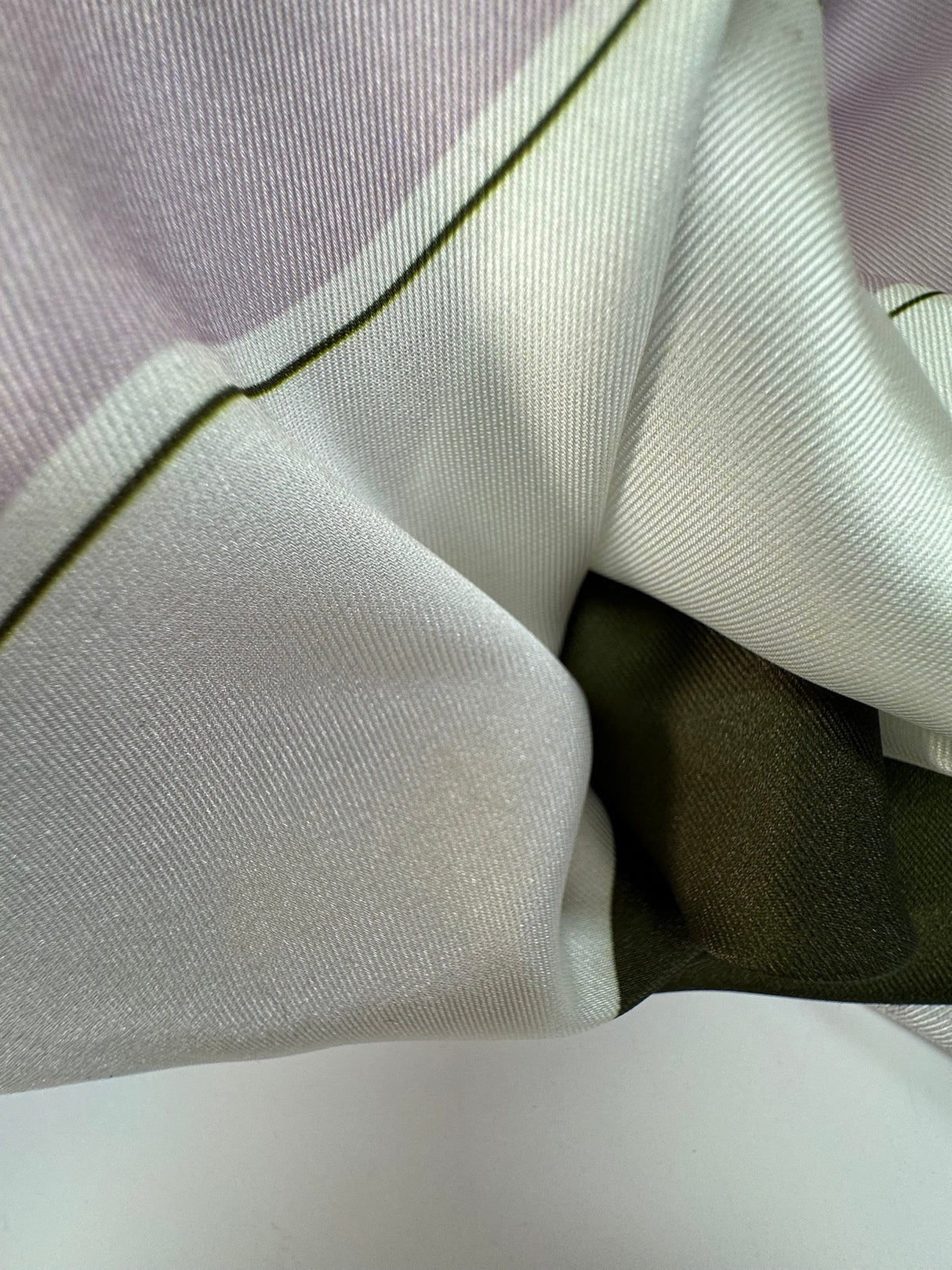 Polyester Twill Scarf Fabric Purple Green Print