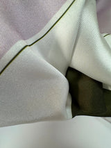 Polyester Twill Scarf Fabric Purple Green Print