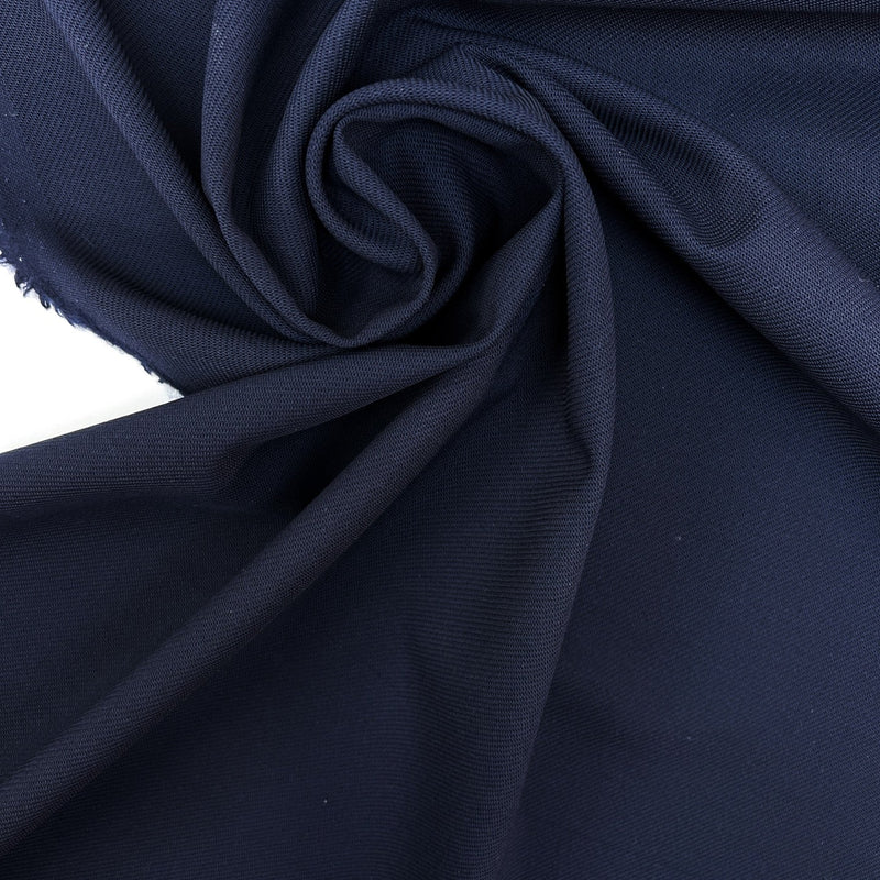Blue Wool Polyester Elastane Tweed