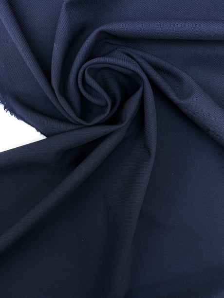 Blue Wool Polyester Elastane Tweed