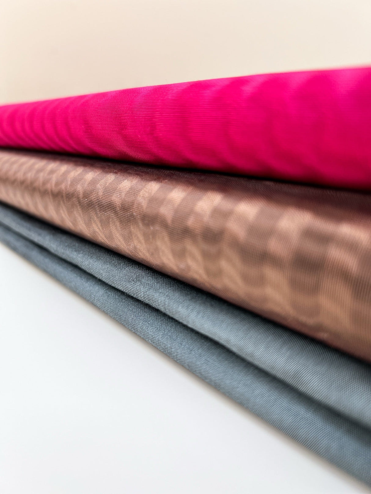 Silk Viscose Moiré Fabric Gray