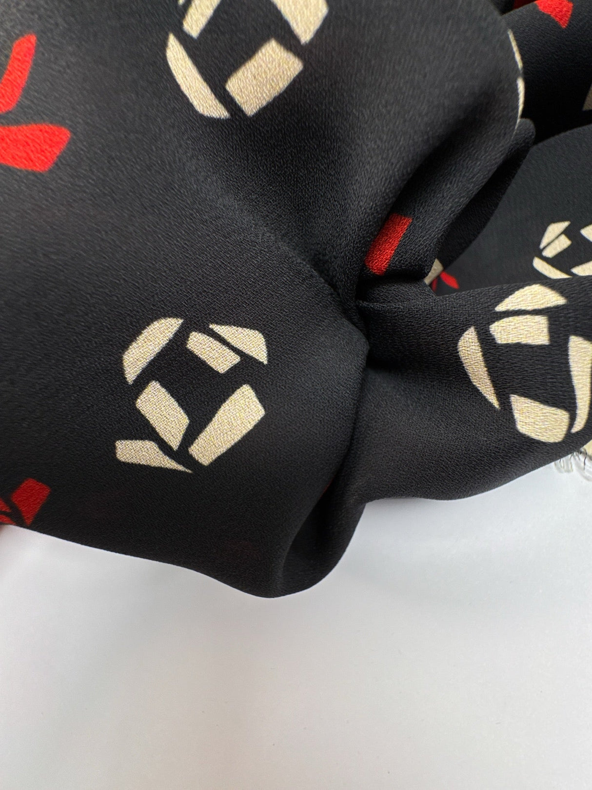 Polyester Crepe Printed Red Black