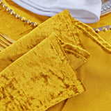 Crushed Velvet Rectangular Tablecloth 90x132 Gold