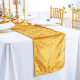 Crushed Velvet Table Runner 13x108 Gold