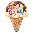 Birthday Ice Cream Cone Foil Balloon