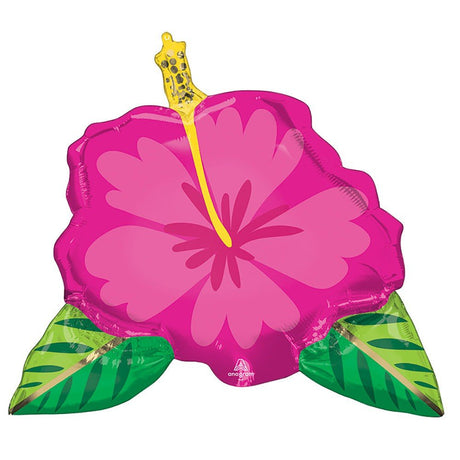 Foil Balloon Tropical Hibiscus 27 Inch
