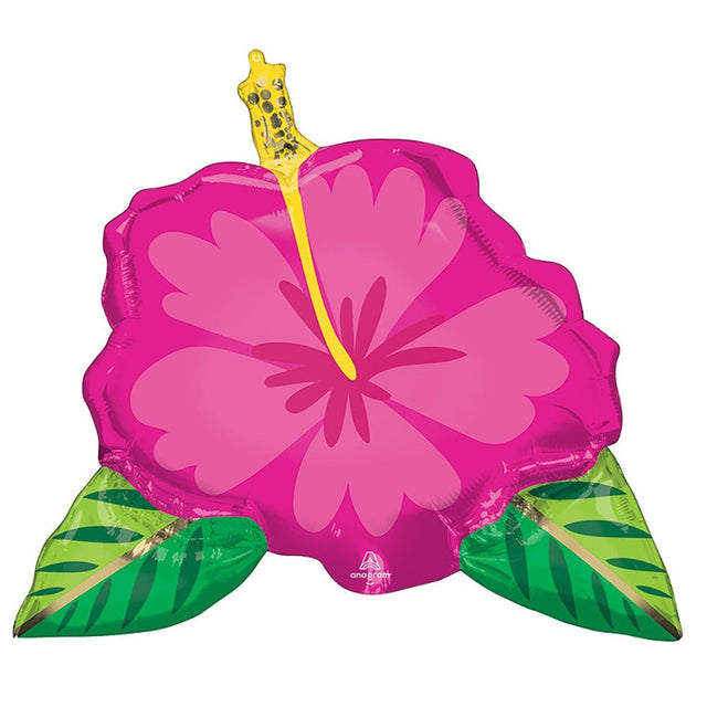 Foil Balloon Tropical Hibiscus 27 Inch