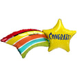 Foil Balloon Congrats Shooting Star 27 Inch