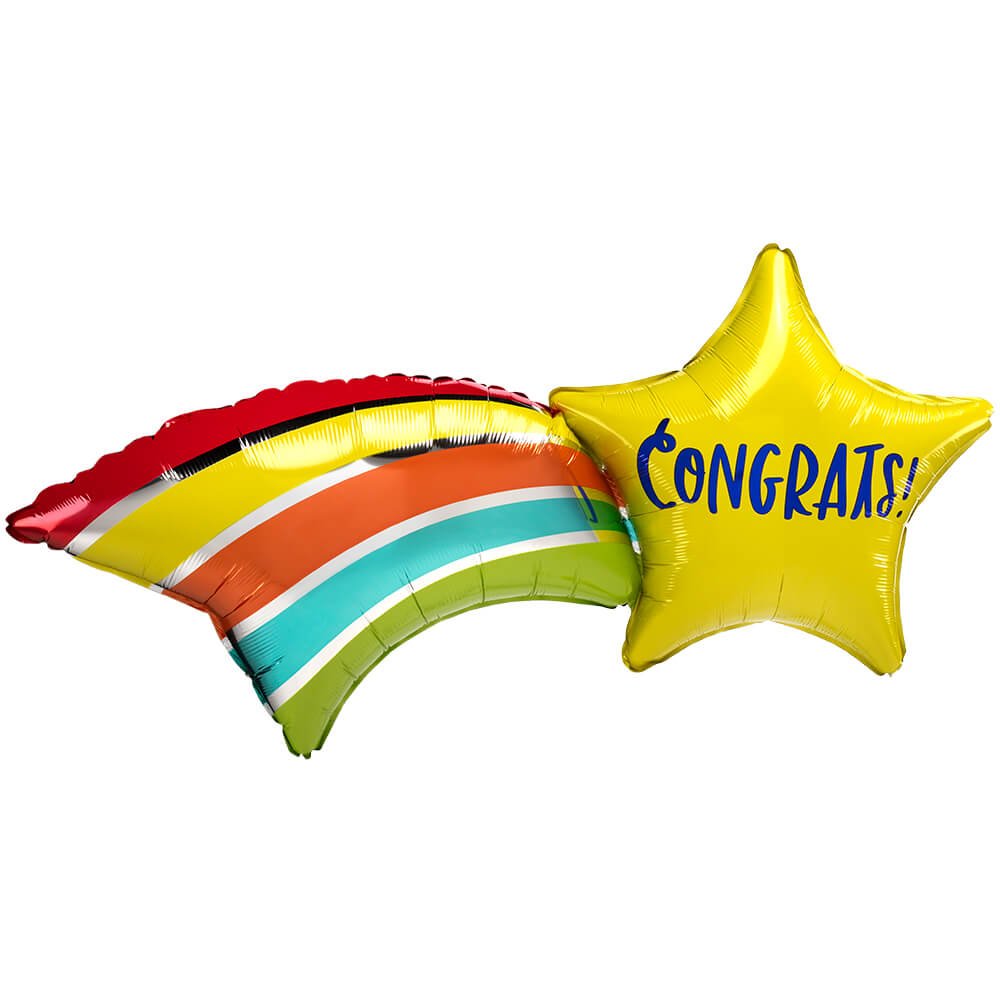 Foil Balloon Congrats Shooting Star 27 Inch