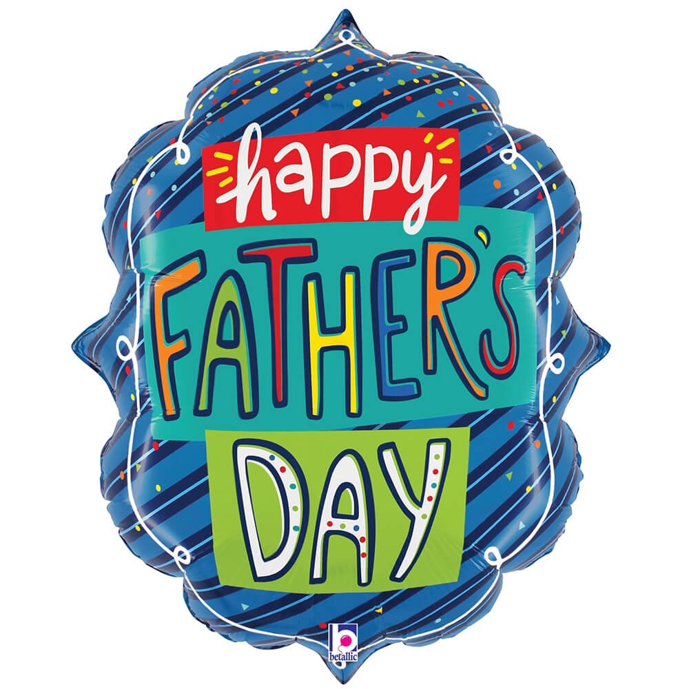 Father's Day Foil Balloon 27 Inch Confetti Frame