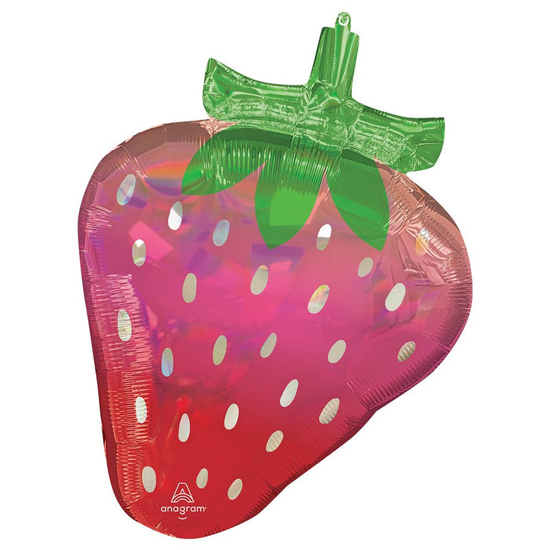 Foil Balloon 27 Inch Iridescent Strawberry