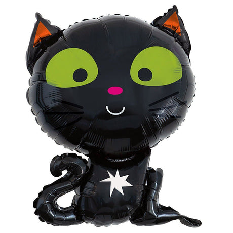Giant Black Cat Foil Balloon