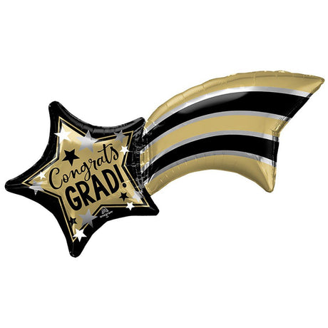 Graduation Foil Balloon Gold Silver Black